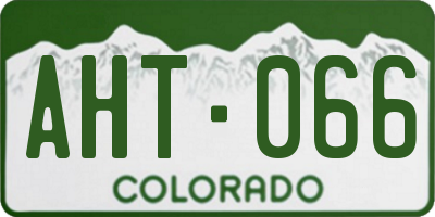 CO license plate AHT066