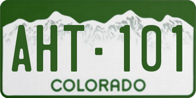 CO license plate AHT101