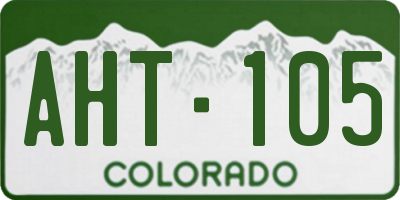 CO license plate AHT105