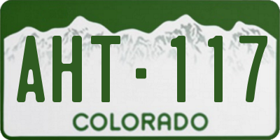 CO license plate AHT117