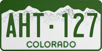 CO license plate AHT127