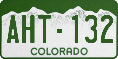 CO license plate AHT132