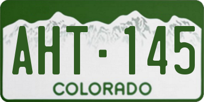 CO license plate AHT145