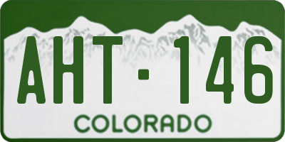 CO license plate AHT146
