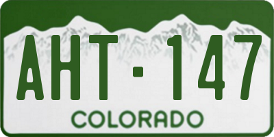 CO license plate AHT147