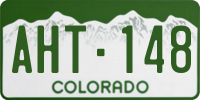 CO license plate AHT148