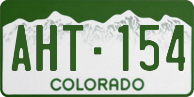 CO license plate AHT154