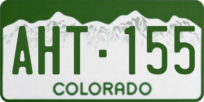 CO license plate AHT155