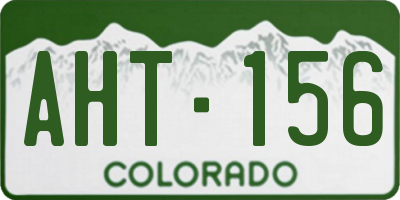 CO license plate AHT156