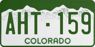 CO license plate AHT159