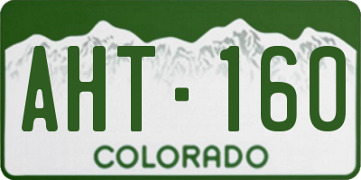 CO license plate AHT160