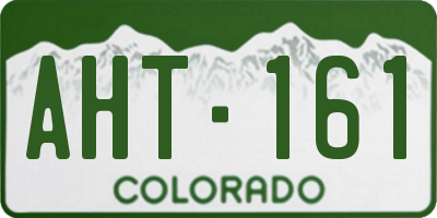 CO license plate AHT161