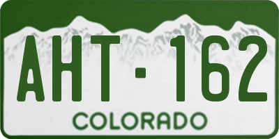 CO license plate AHT162