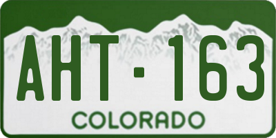 CO license plate AHT163