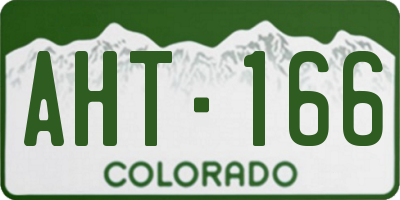 CO license plate AHT166