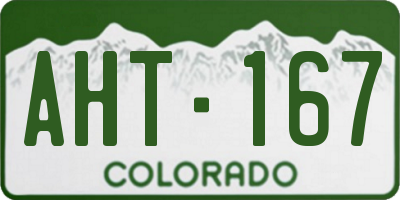 CO license plate AHT167