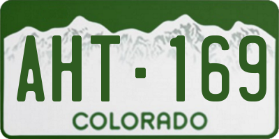 CO license plate AHT169