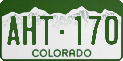 CO license plate AHT170