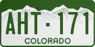 CO license plate AHT171