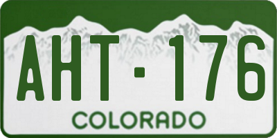 CO license plate AHT176