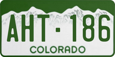 CO license plate AHT186