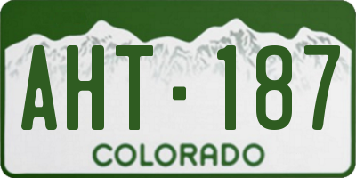 CO license plate AHT187