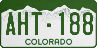 CO license plate AHT188
