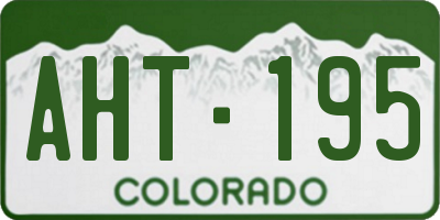 CO license plate AHT195