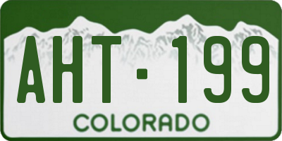 CO license plate AHT199
