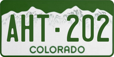 CO license plate AHT202