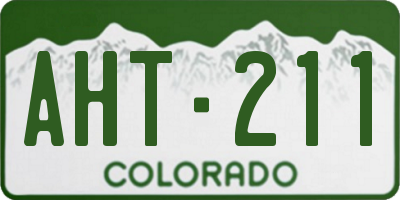 CO license plate AHT211