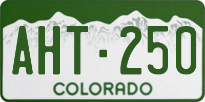 CO license plate AHT250