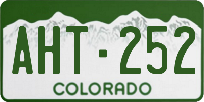 CO license plate AHT252