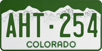 CO license plate AHT254