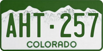 CO license plate AHT257