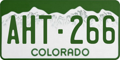 CO license plate AHT266