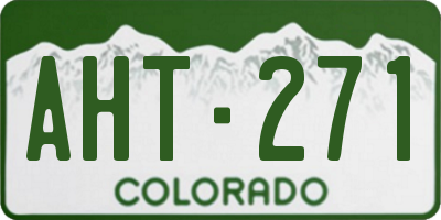 CO license plate AHT271