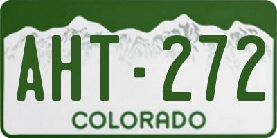 CO license plate AHT272