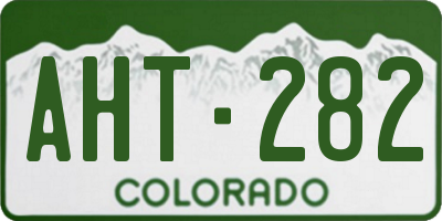 CO license plate AHT282