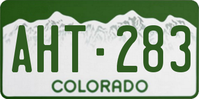 CO license plate AHT283