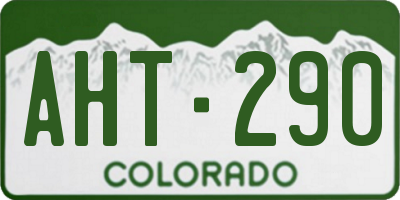 CO license plate AHT290