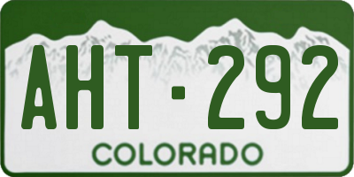 CO license plate AHT292