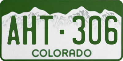 CO license plate AHT306