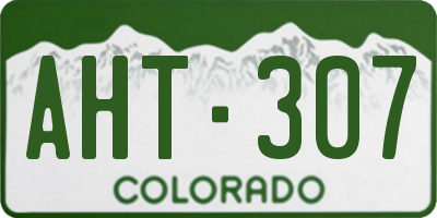 CO license plate AHT307