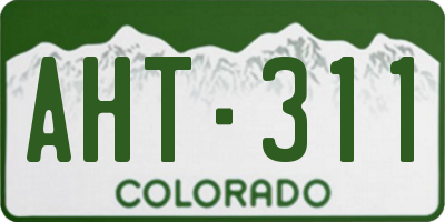 CO license plate AHT311