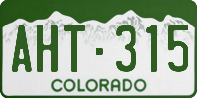 CO license plate AHT315