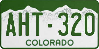 CO license plate AHT320