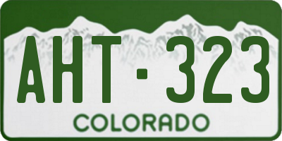 CO license plate AHT323