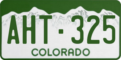 CO license plate AHT325