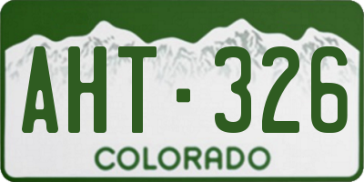 CO license plate AHT326